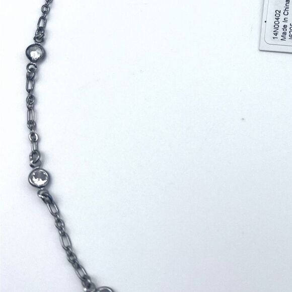 Lauren Ralph Lauren Silver Chain Necklace with cz - Picture 6 of 6